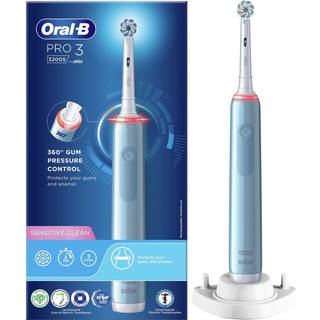 Oral-B Pro 3 3200 Sensitive BLUE El-tandbørste Ekstra Børstehoved