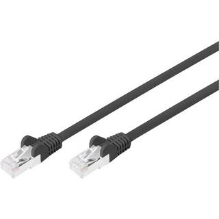 DIGITUS patch cable - 10 m - black - Sort - 10 meter