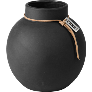 Vase mørkegrå 14 cm.