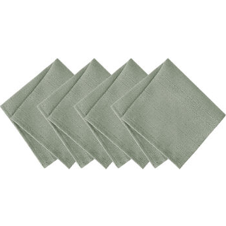 Elrene Home Fashions Laurel Solid Tekstur Vand og pletbestandig stof spisestue serviets sæt på 4 17 """" X17 """" Sage