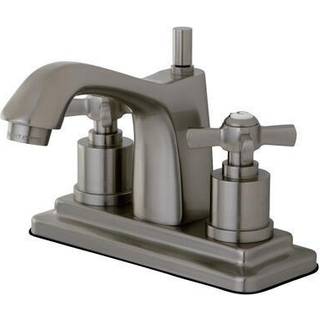 Kingston Brass KS8648ZX 4 in. Centerset badev?relse vandhaner b?rstet nikkel