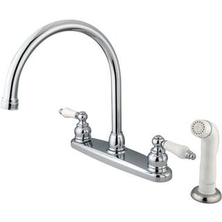 Kingston Brass KB721 Vintage CenterSet Kitchen Faucet 8-3/4-tommer poleret krom
