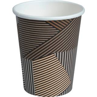 Gastro kaffebæger Lines 9cm Ø8cm 24cl PE/pap brun