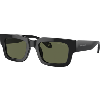 Giorgio Armani Mand AR8184U 587558 Solbriller Acetat Sort Grøn Firkantet Polariseret