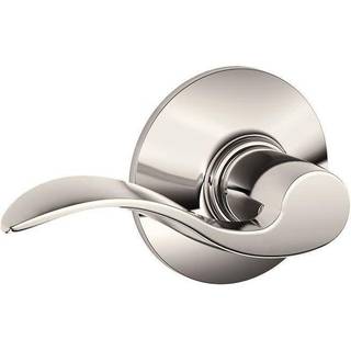 Schlage Accent Lever Hall og skabslås i poleret nikkel - F10 ACC 618