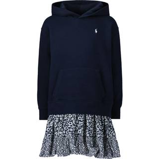 Polo Ralph Lauren Kids Hooded cotton-blend dress - blue - Y 3