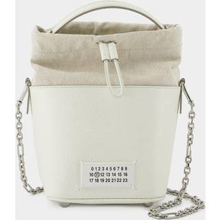 Maison Margiela 5AC leather bucket bag - white - One Size