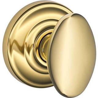 Schlage Siena Knob med Andover trim ikke-drejende lås lys messing (F170 SIE 605 og)