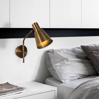 Væglampe Sivani MR-663, antik guld, metal, Ø 15 cm