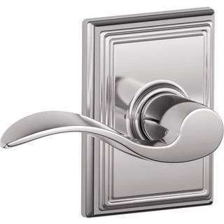 Schlage Lock Company Addison Trim med Schlage Hall og skabshåndtag Bright Chrome (F10 ACC 625 Tilføj)