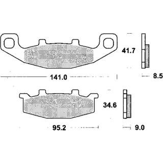 TRW Bremsebelægninger Sinter Med Tgk orig. 'US-look' m. TGK