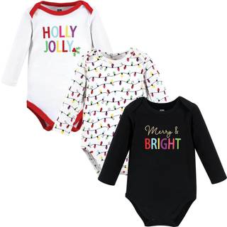 Hudson baby unisex baby bomuld langærmet bodysuits glædelig og lys 6-9 måneder