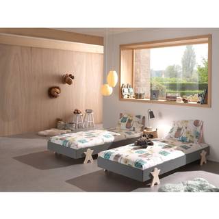 Stabelbare juniorsenge 90×200 – Modulo sæt, grå (2 stk.)