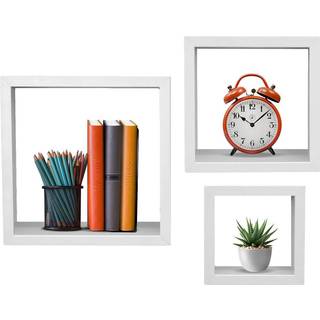 Sorbus flydende kassehylder - firkantet terning v?gindretning h?ngende hylder dekoration - hylde til stue sovev?relse trof? viser foto rammer