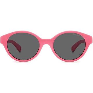 Polaroid Børn PLD K007/S MU1/M9 Solbriller Plast Rosa Grå Rund Polariseret