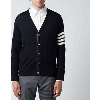 Thom Browne 4-Bar wool cardigan - blue - XXL