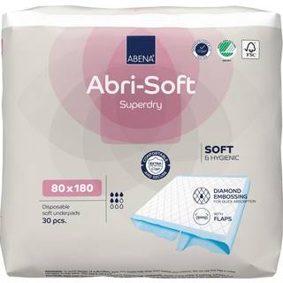 Abena Abri-Soft Engangsunderlag Superdry med Flaps, 180 x 80 cm. - 30 stk.