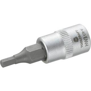 TOOLCRAFT 816068 Unbrako Topnøgle-bit-indsats 3 mm 1/4