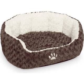 Komfort bed oval NEIKU - 65 x 57 x 22 cm - Brun