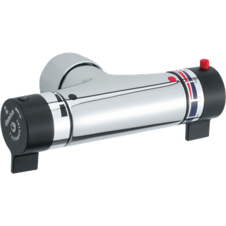 Damixa TMC renoveringstermostat til indbygningsbatteri (rund kugletap), krom/sort
