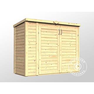 Redskabsskur Redskabsrum Haveskur, cykelskur i træ, Bertilo Multibox3, 2x0,82x1,63m, 1,6m²