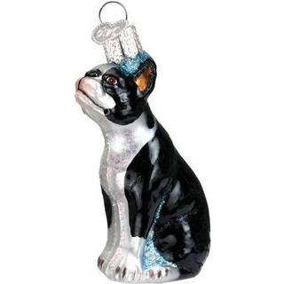 Old World Christmas Ornaments: Dog Collection Glass bl?st ornamenter til juletr? Boston Terrier Black (12290)