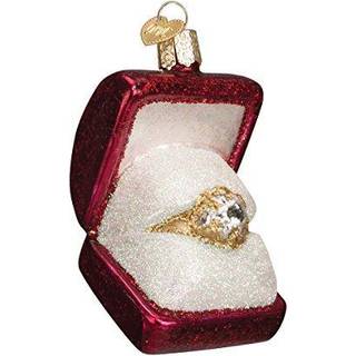 Old World Christmas Ornaments: Brud og Groom Gifts Glass blæst ornamenter til juletræ i kassen