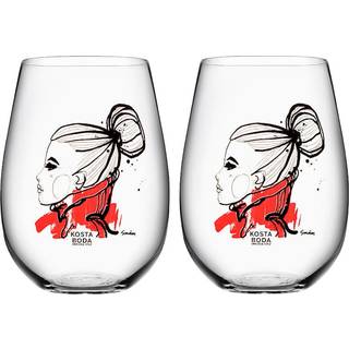 Kosta Boda All about you glas 57 cl 2 stk want you (rød)