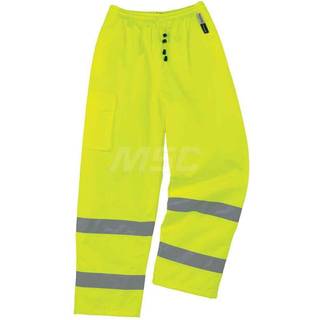 Ergodyne glowear 8925 ANSI h?j synlighed kalk reflekterende termisk sikkerhedsbukser medium