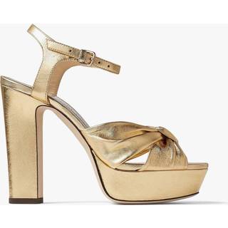 Jimmy Choo Heloise 120 leather platform sandals - gold - EU 43