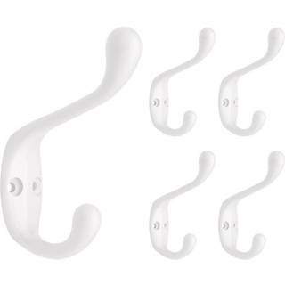 Franklin Brass B42302M-W-C Duty 3 """" Tung frakke og hatkrog (5 pakke) 5 Hvid