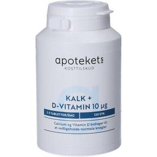 Apotekets Kalk og D-vitamin tabletter (400 mg/10 mikrog) 120 stk