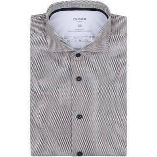 OLYMP Herren Hemd beige gemustert
