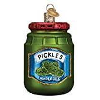 Old World Christmas Jar med pickles blæst glas 2020 unikke julepynt til juletræ dekorationer