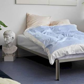 HAY - Connect Bed - Sengeramme - Varm grå - 160 x 200 cm - med supportbar i midten