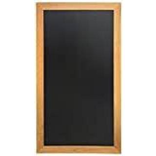 Securit kridttavle 56x100cm vejrbestandig med teak ramme