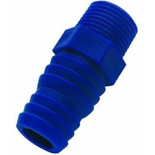 Forbindelsesnippel til tanke CAN-SB, lige, 3/8", Ø17 / 19 mm, blå, plast