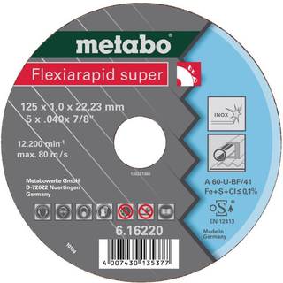 Metabo 4007430135353 - 616218000 Kvalitetsklasse A 36-U - A 46-U - A 60-U Flexiarapid Super Inox HydroResist