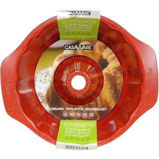 CASAWARE RURNED CAINE PAN 9,5-tommer (12-CUP) Keramisk belagt nonstick (Red Granite)