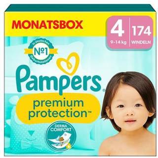 Pampers Premium Protection bleer str. 4 (9-14 kg) månedsboks