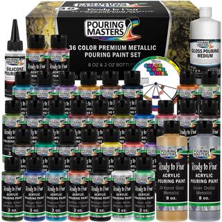 H?ldning af mestre 36-farve metallisk klar til at h?lde akrylh?ldningsmalingss?t med silikoneolie og glans Medium-Premium forblandet h?j str?mnin