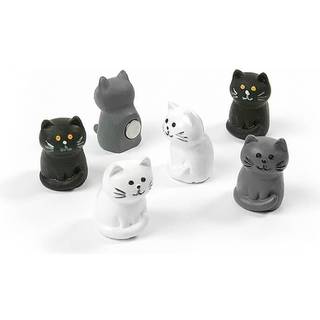 Katte magneter, 6-pak - køleskabsmagneter