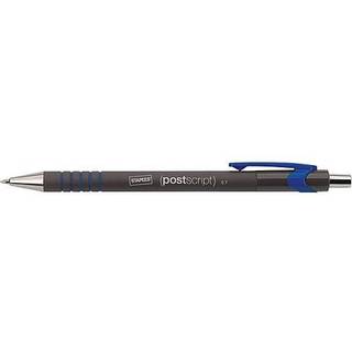 Staples 808009 Postscriptretractable Ballpoint Pens Fine Point Blue Dozen