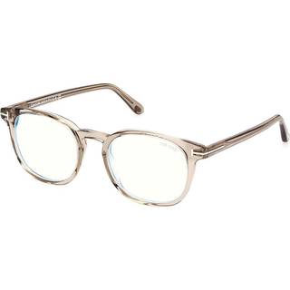Tom Ford FT5819-B Blue-Light Block 057 50 Briller Mænd Brun - Transparent Beige Brown - 50mm
