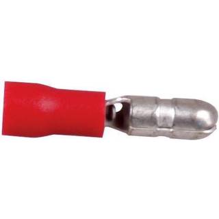 Isolerede rundstifter, han, Ø5 mm, passer til kabel 4 - 6 mm², 100-pak, gul