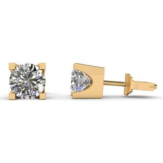 Henrik Ørsnes Design 14 Karat Guld Øreringe med Diamanter 1,00 Carat TW/SI