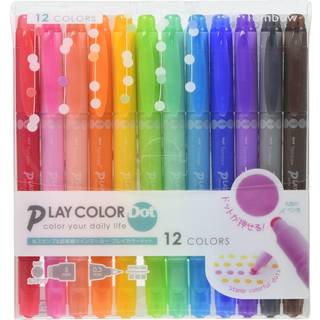 Tombow Play Color Dot Pen Vandbaseret mark?r 12 farver s?t (GCE-011)