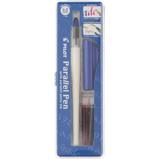 Pilot Parallel 4 NIB Kalligrafi Pen Set 1,5 mm 2,4 mm 3,8 mm & 6,0 mm NIBS inkluderer 4 sort & 4 r?de bl?kpatroner (90078)