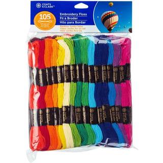 J. P. Coats Coats & Clark 6-Strand Embroidery Floss Jumbo Pack 105/PKG-Rainbow White