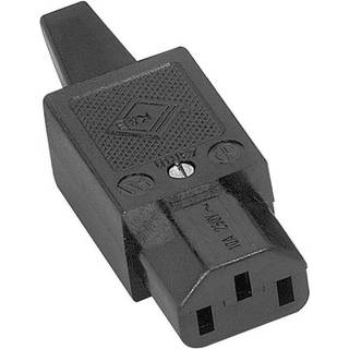 K & B 43R011311 IEC-stik 43R Tilslutning, lige Samlet poltal: 2 + PE 10 A Sort 1 stk
